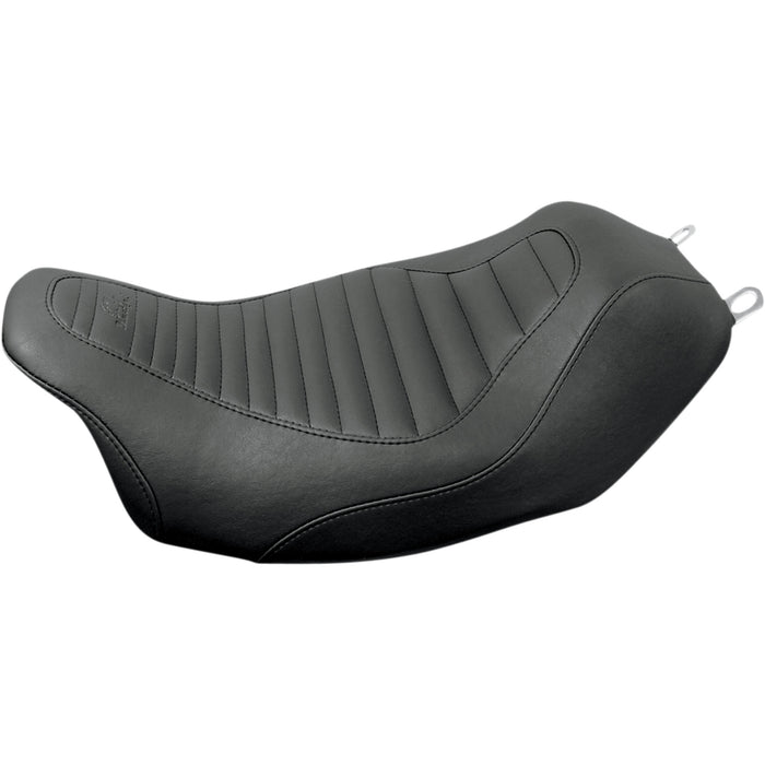 MUSTANG 0801-0766 76713 Tripper™ Solo Seat - without Backrest - Tuck and Roll - Black - FL '08+