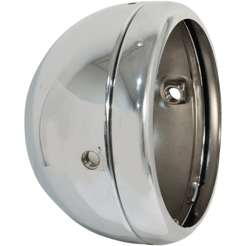 EMGO 2001-1183 66-65073 Lucas Style 5-3/4" Side Mount Headlight Shells 5 3/4" Lucas Style Headlight Shell - Chrome