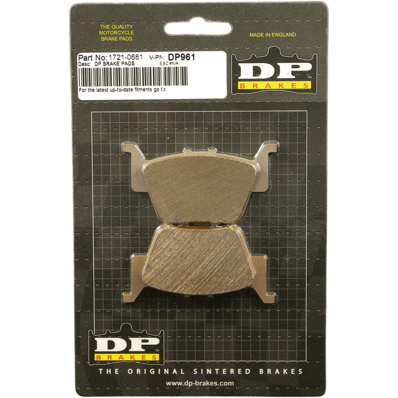 DP BRAKES 1721-0681 DP961 ATV/UTV Sintered Metal Brake Pads Standard Brake Pads - Honda