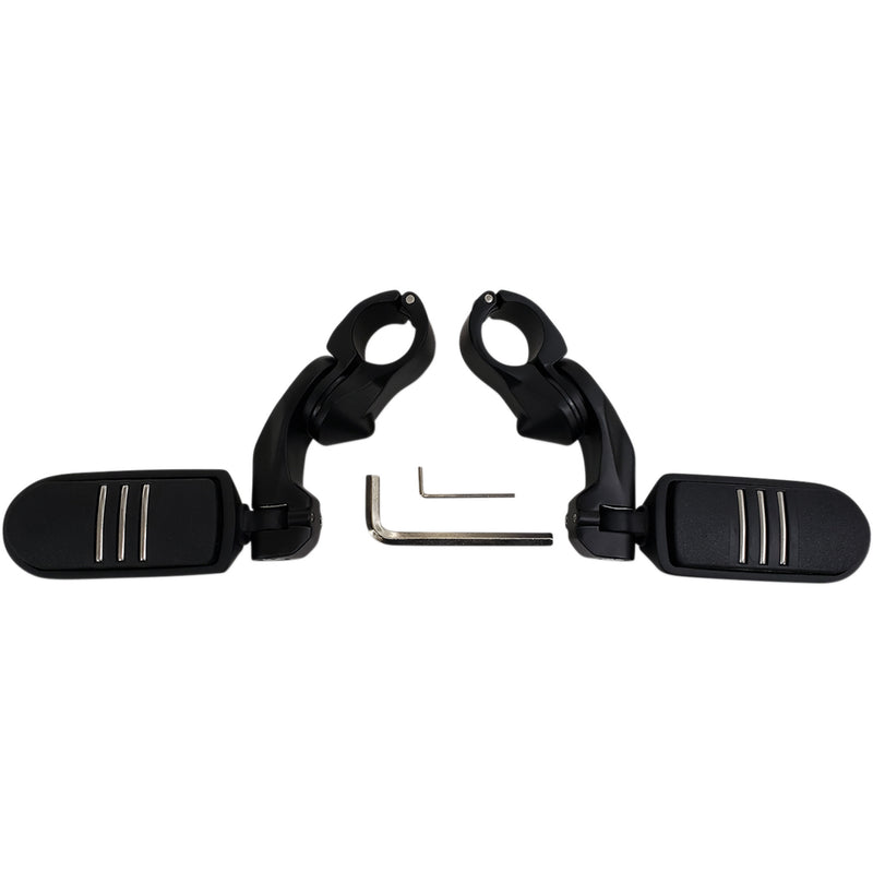 RIVCO PRODUCTS 1624-0365 MV150MB Highway Pegs With Mounting Arms Highway Peg Mount - Black