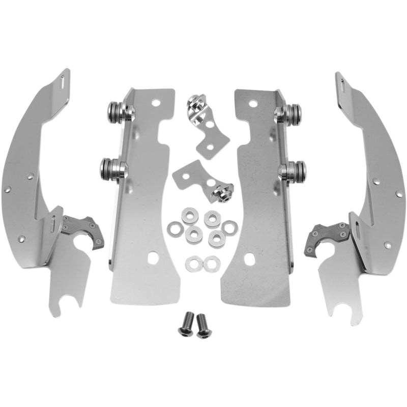 MEMPHIS SHADES 2321-0124 MEK1906 Fats/Slim Windshield Trigger-Lock Complete Mount Kit Batwing Trigger Lock Mounting Kit - XV 1600/1700 - Polished