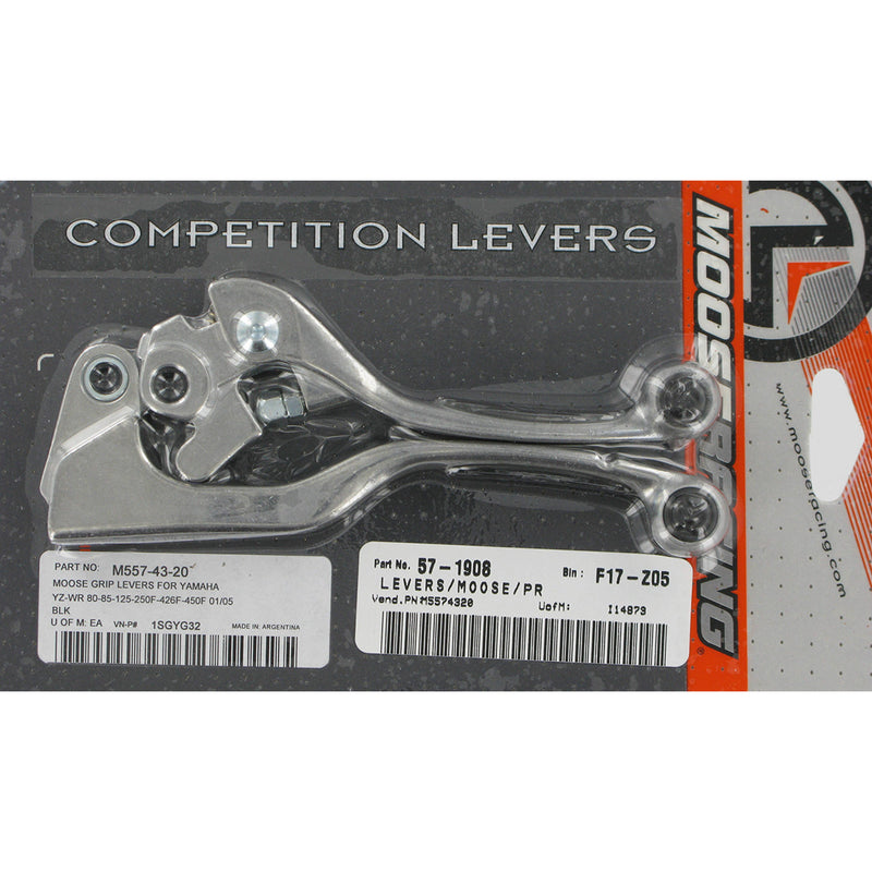 Moose Offroad Competition Lever Set - 1SGYG32 For Yamaha Dirt Bikes 2001-2007 | Kawasaki KX 250 / KX 450 2005-2012 | Husqvarna WR 250 2001-2002