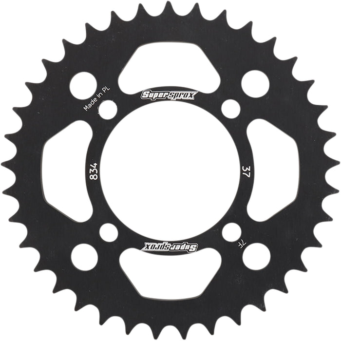 SUPERSPROX 1211-1952 RAL-834-37-BLK Aluminum Rear Sprocket Rear Sprocket - Black - Yamaha - 37 Tooth