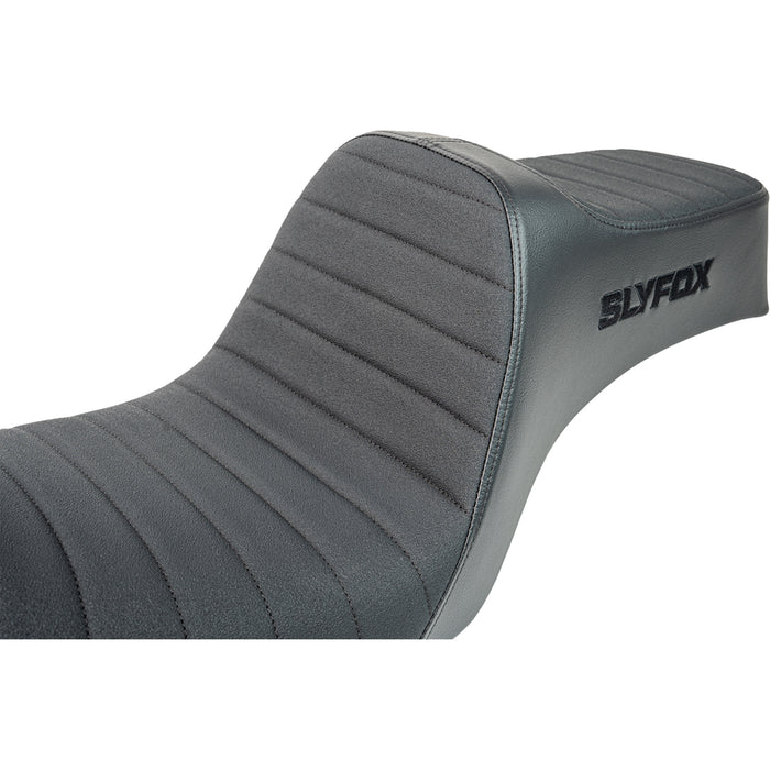 SLYFOX 0803-0754 4694A-slyfox Highnoon Seat vinyl - classic stitch - black logo - dyna '12-'16