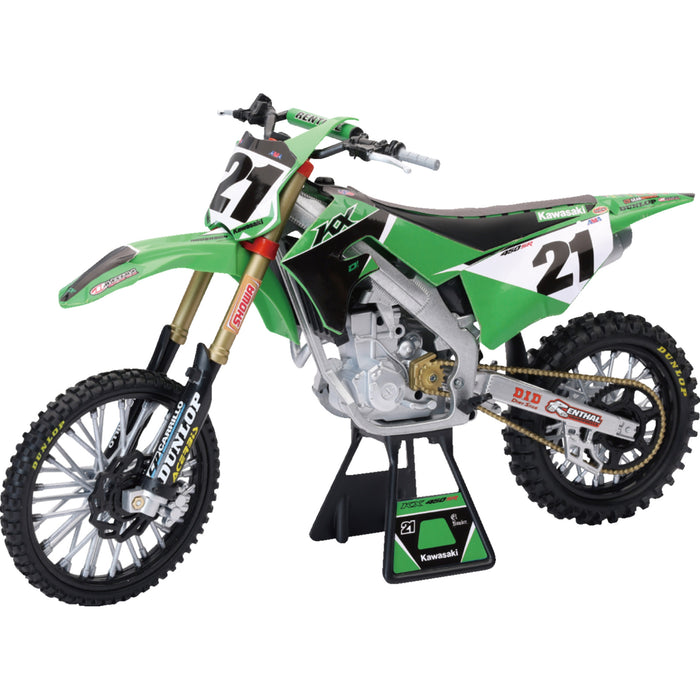 NEW RAY TOYS 7001-0069 49733 Kawasaki Race Team Bike jason anderson - 1:6 scale - green/black