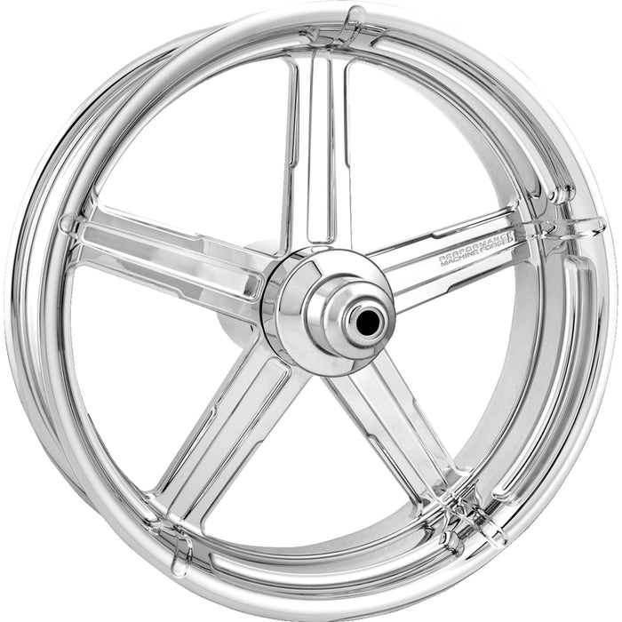 PERFORMANCE MACHINE (PM) 0202-2098 12697814FRMCH One-Piece Aluminum Wheel — Formula - Rear - Single Disc/with ABS - Chrome - 18x5.5 - '09+ FL