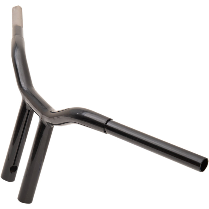 LA CHOPPERS 0601-4929 LA-7337-10B Kage Fighter Welded Straight-Riser Handlebar - One Piece - 10" - Black