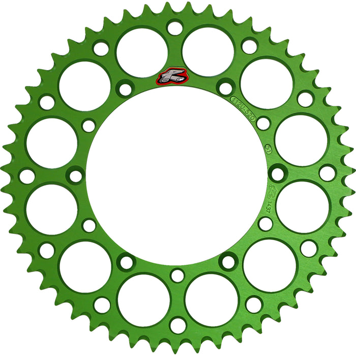 RENTHAL 1211-1348 112U-520-51GEGN Rear Sprocket Sprocket - Kawasaki - Green - 51 Tooth