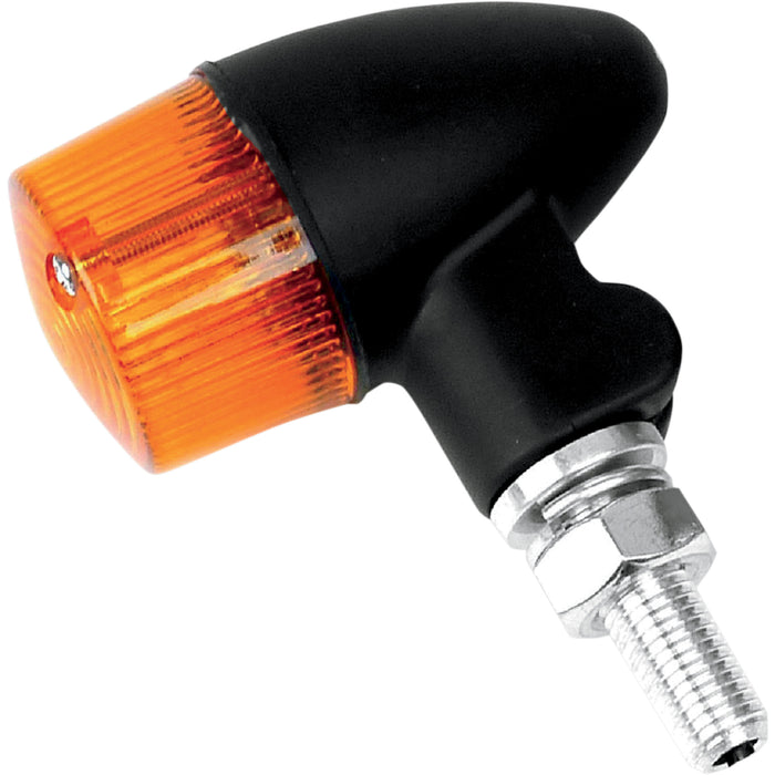 K&S TECHNOLOGIES 2040-1163 25-8330BK Aluminum Body Marker Lights Marker Light - Single Filament - Black/Amber - Style 2
