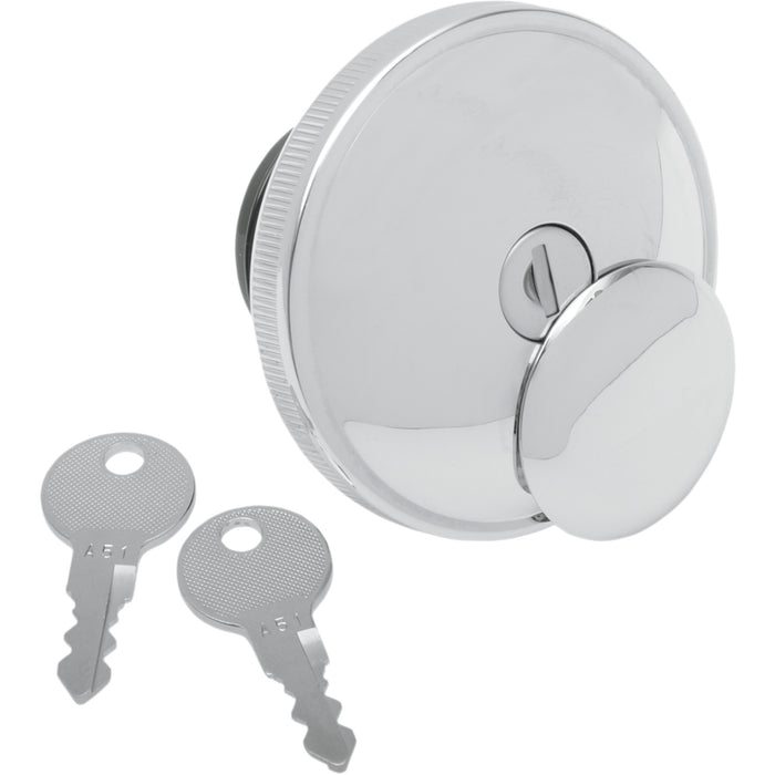 DRAG SPECIALTIES Screw-In Locking Gas Cap — - Chrome