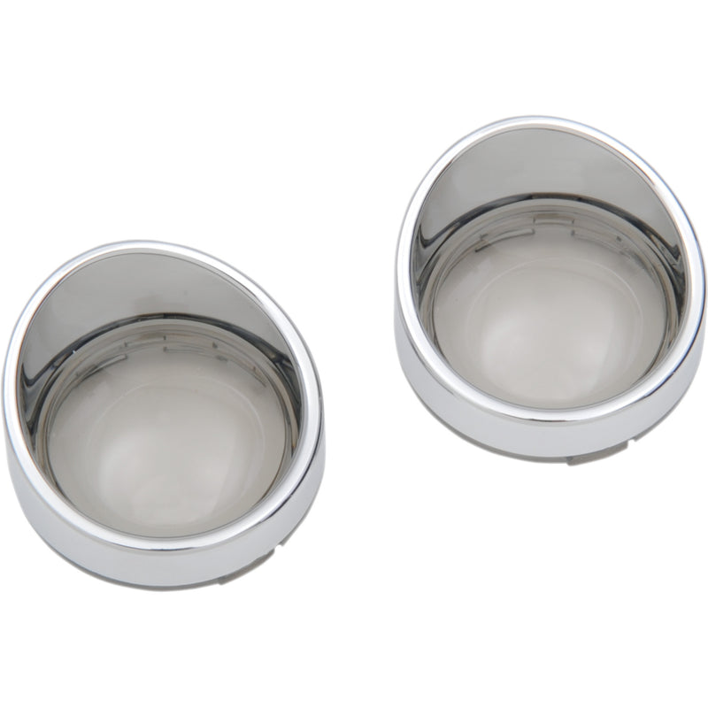 DRAG SPECIALTIES Visor-Style Bezel and Lens for Deuce-Style Turn Signals Bezel/Lenses