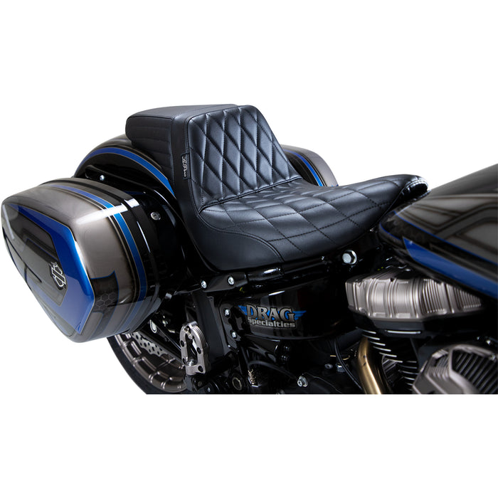 LE PERA 0802-1350 LYR-590DM Kickflip Seat — Diamond - Black - Softail '18-'23