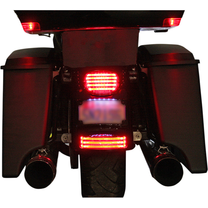 CUSTOM DYNAMICS 2040-2354 PB-FT-TOUR-S-C LED Fender Tip Taillight - Smoke Lens - Chrome