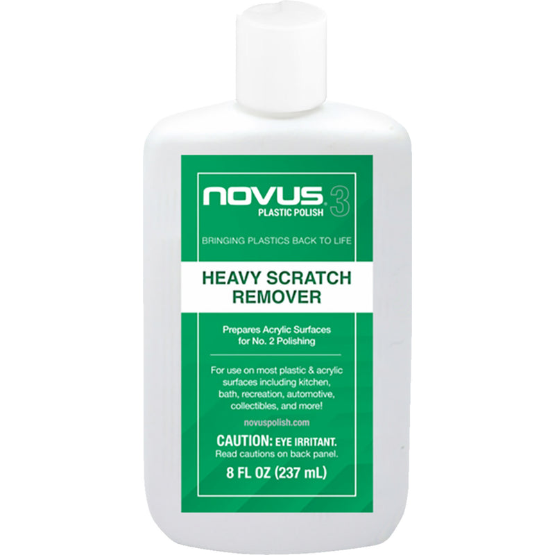 NOVUS PC30 7080 Heavy Scratch Remover No. 3 Plastic Polish #3 - 8 U.S. fl oz.