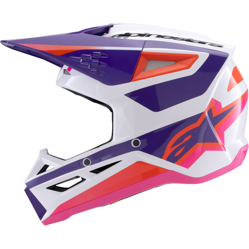 ALPINESTARS SM3 Heat Helmet - Gloss White/Purple/Pink