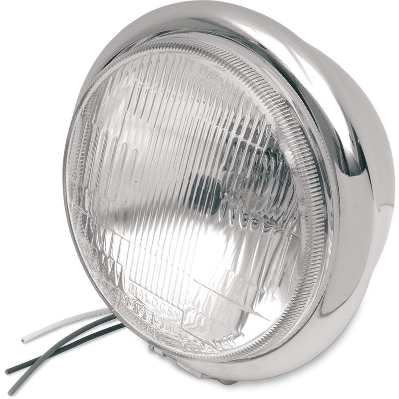 DRAG SPECIALTIES DS-280035 5-3/4" Headlight Assemblies — Headlight Bottom Mount H4 Headlight - 5-3/4" - Chrome