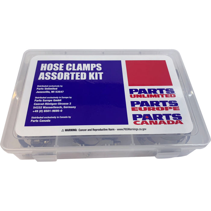 PARTS UNLIMITED 2402-0279 Hose Clamp Kit Assortment Kit - Hose Clamp - 60-Pieces