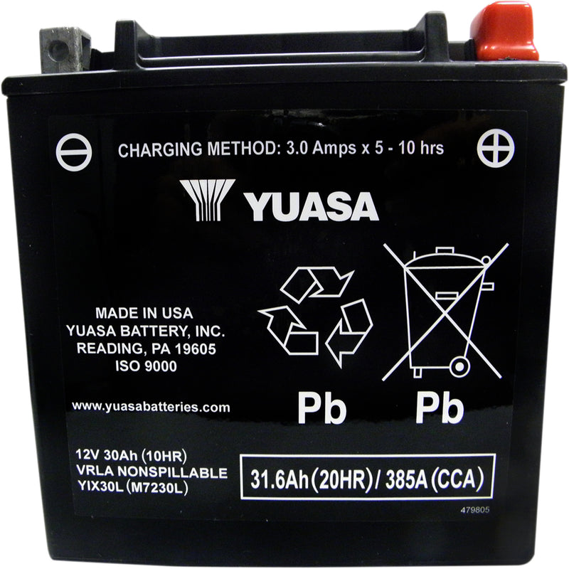 Yuasa YIX Battery - YUAM6230X For Harley Touring 1997-2023 | BMW Motorcycles 1969-1995 | Arctic Cat UTVs 2009-2017 | Moto Guzzi Motorcycles 1975-2005