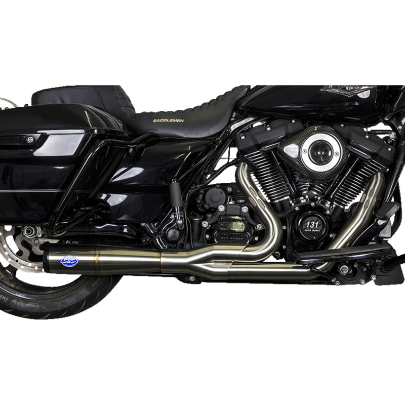 S&S Cycle Diamondback 2-Into-1 Exhaust System - 550-1000 For Harley Touring 2017-2026
