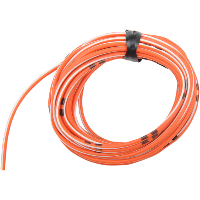 SHINDY 2120-0291 16-689 Colored Wiring 14A Wire - 13' - Orange/White