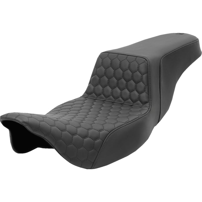 SADDLEMEN 0801-1549 808-07B-177E Honeycomb Step-Up Seat - Honeycomb - Extended Reach - FL '08-'23