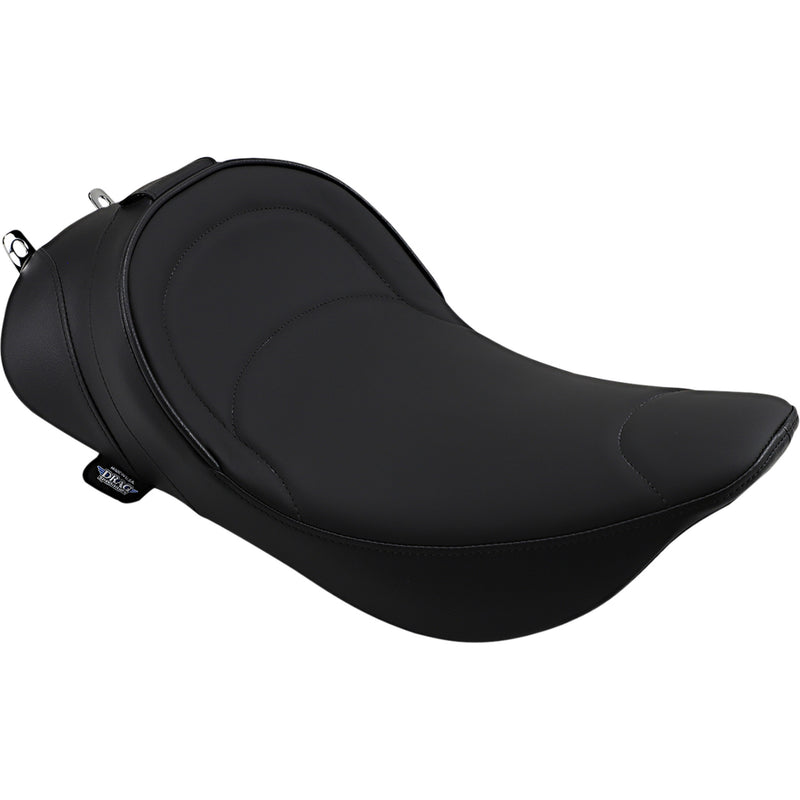 Drag Specialties Backrest Compatible Solo Seat — Mild Stitched Solo Seat Mild Stitched Driver Backrest FLH - 0801-0493 For Harley Touring 1997-2007