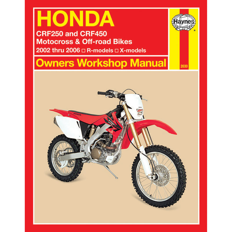 Haynes Service Manual - M2630 Honda CRF250R / CRF250X / CRF450R / CRF450X 2002-2006