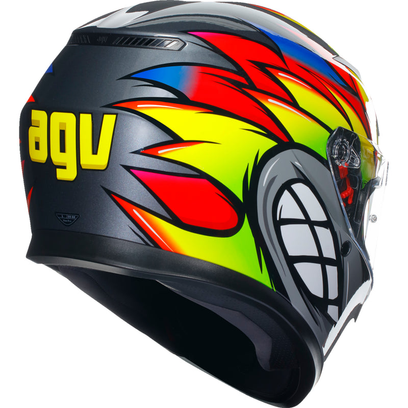 AGV 0101-15511 2118381004012XL K3 Birdy 2.0 Helmet K3 Helmet - Birdy 2.0 - Gray/Yellow/Red - XL