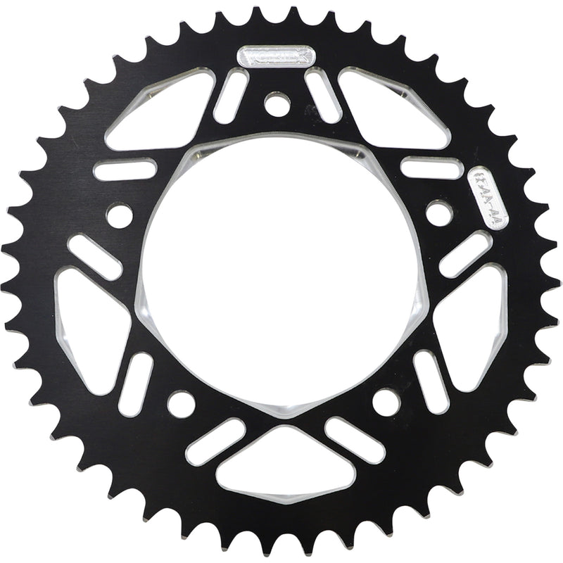 VORTEX 1211-1834 654AZK-44 Aluminum Rear Sprocket Aluminum Sprocket - Black - Rear - 44 Tooth