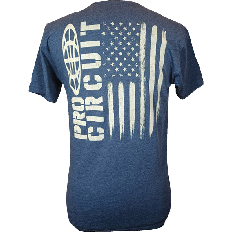 PRO CIRCUIT Logo Flag T-Shirt Heather - Navy