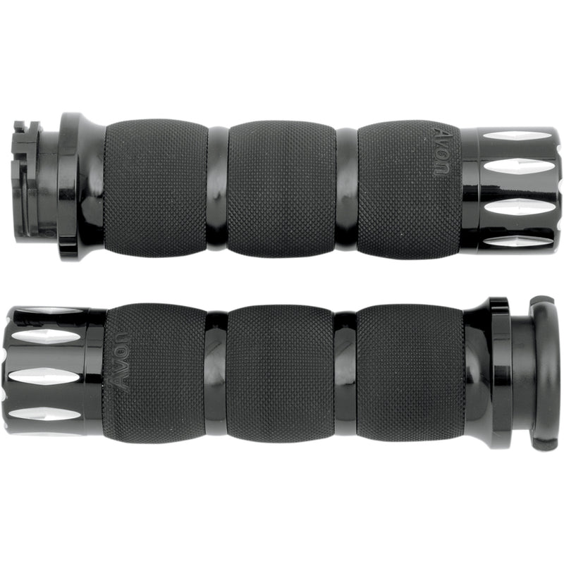 Avon Air Cushion Grips - AIR-90-ANO-RIV For Harley Motorcycles 1980-2022