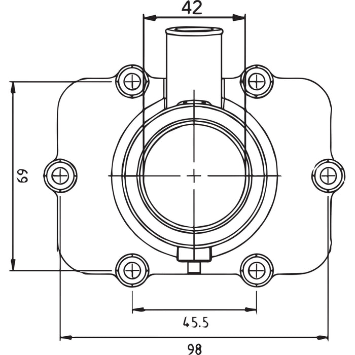 KIMPEX 07-100-44 301748 Carburetor Mounting Flange ski-doo