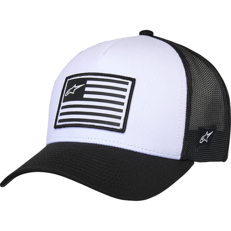 ALPINESTARS 2501-4452 1211-81013-2010-OS Flag Snapback Hat white/black