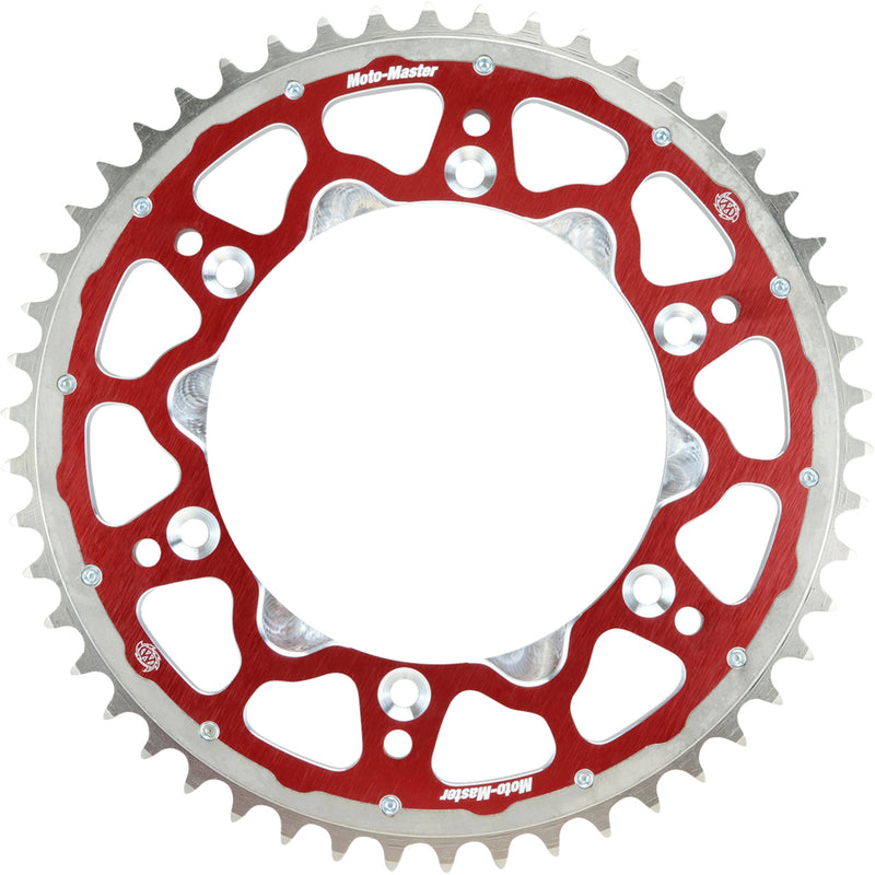 MOTO-MASTER 1211-2929 620033348 Fusion Series Dual Ring Rear Sprocket 48 tooth - red - honda