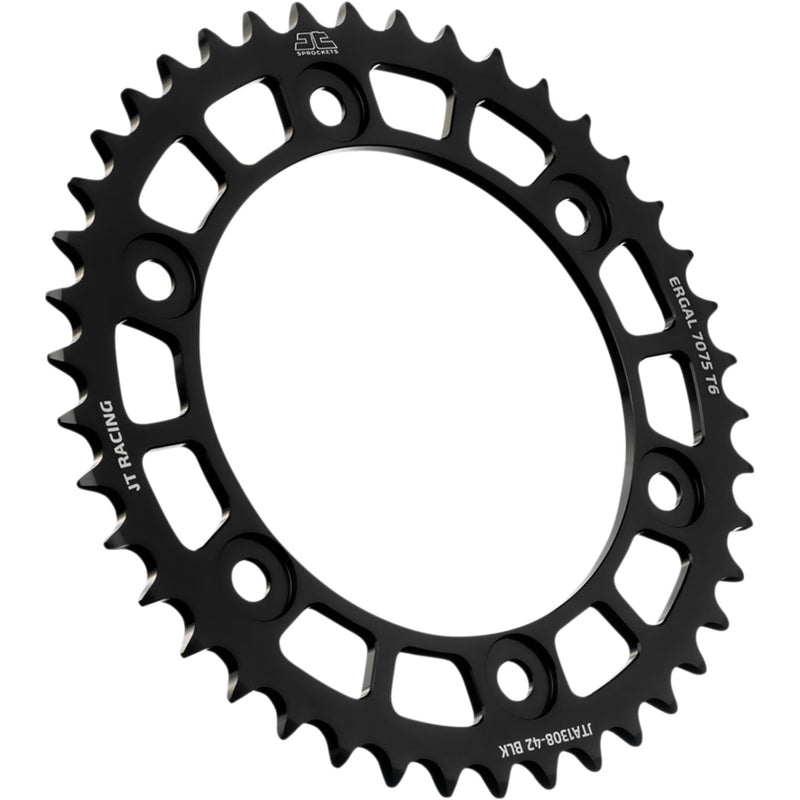 JT SPROCKETS 1211-2629 JTA1308.42BLK RaceLite Aluminum Rear Sprocket Rear Sprocket - Honda - Black - 42-Tooth