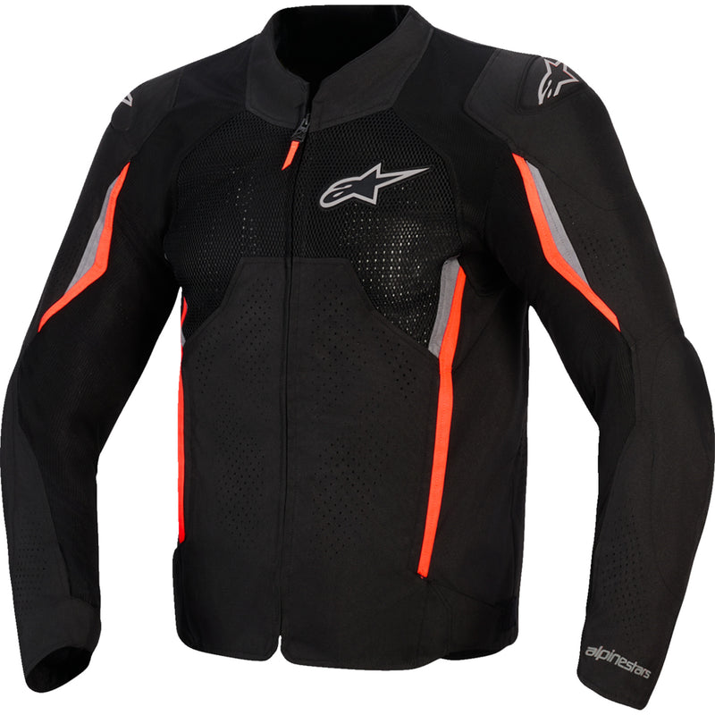 ALPINESTARS AST v3 Air Jacket Black/Dark - Gray/Red Fluo