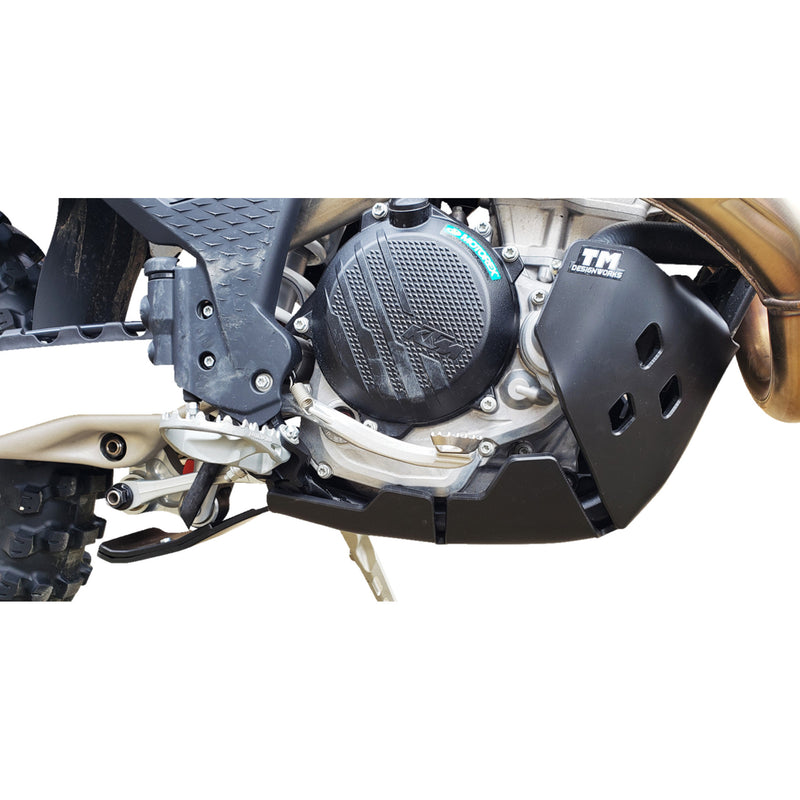 T.m. Designworks With Linkage Skid Plate - KHLG-362-BK For Gas Gas Dirt Bikes 2023-2025 | KTM 250 Factory Edition / SX-F 250 / XC-F 350 2022-2025