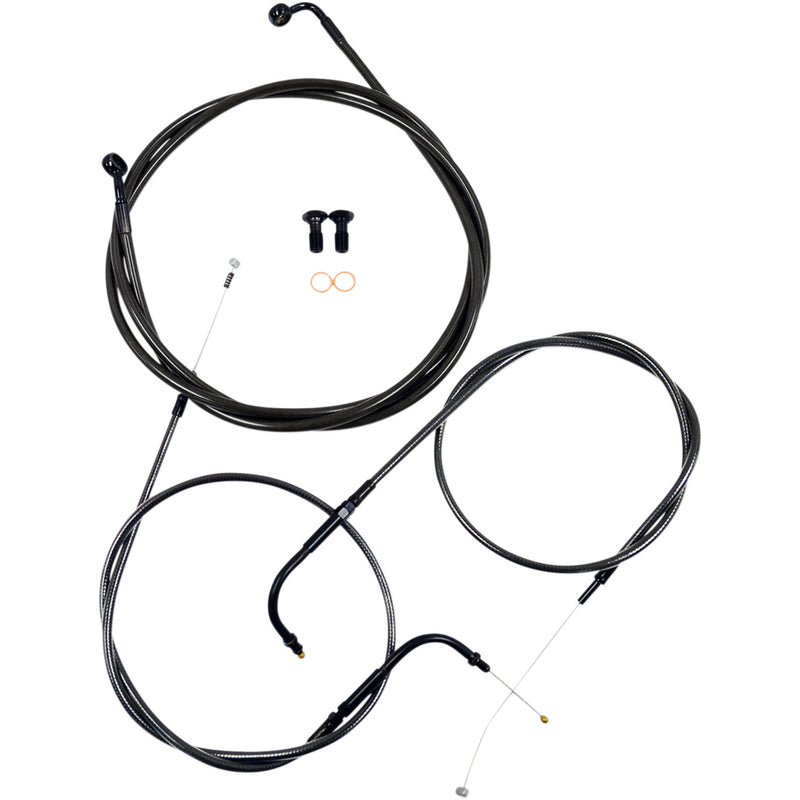 La Choppers Midnight Throttle Cable - LA-8110KT-13M For Harley Softail 2007-2015