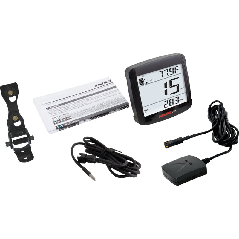 KOSO NORTH AMERICA 2212-0909 BB026010 XR-1 GPS Speedometer XR-01 GPS Speedometer with Sensor