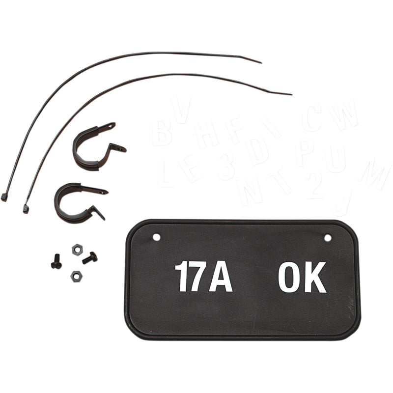 HARDLINE 2340B 2341B License Kit License Plate Kit - Black