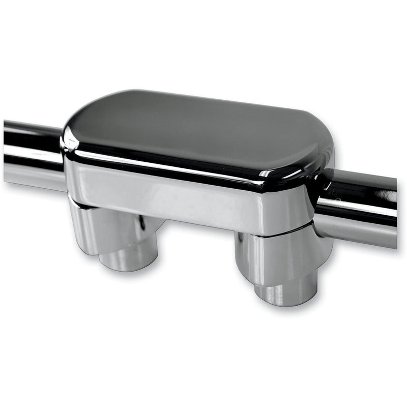 LA CHOPPERS 0602-0612 LA-7442-01 Solid Handlebar Riser & Top Clamp Kit - Risers - Solid Top - 1-1/2" - Chrome
