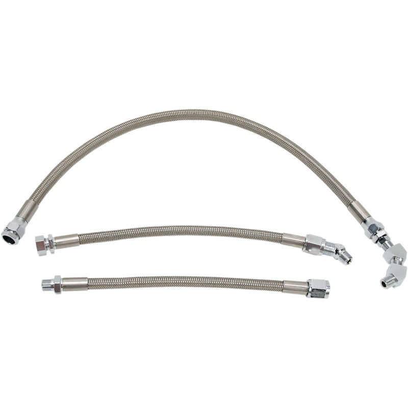Drag Specialties Stainless Steel Braided Oil Line Kit Sportster For Harley Sportster 1994-2003