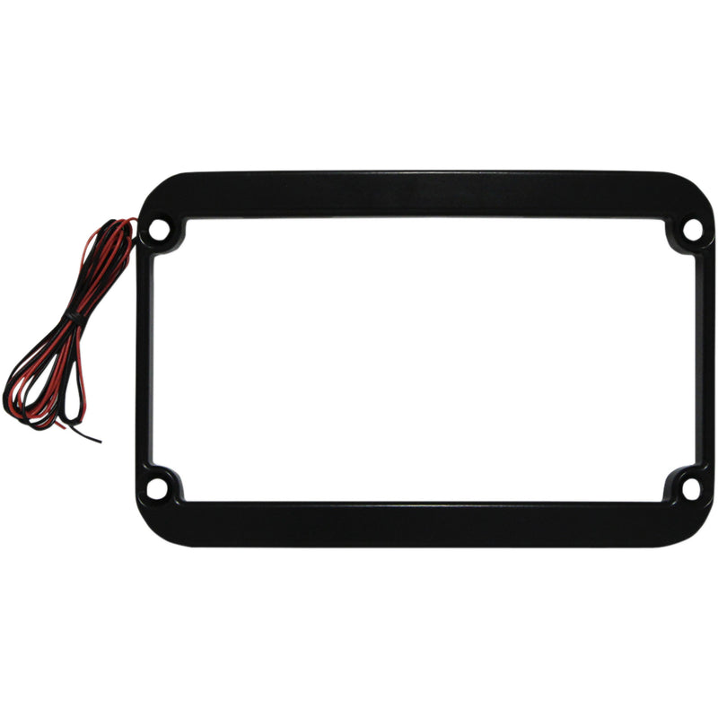 KLOCK WERKS 2030-0804 KWS-01-0088-B The One Rear Fender Lighted License Frame - Lighted License Plate Frame - Black
