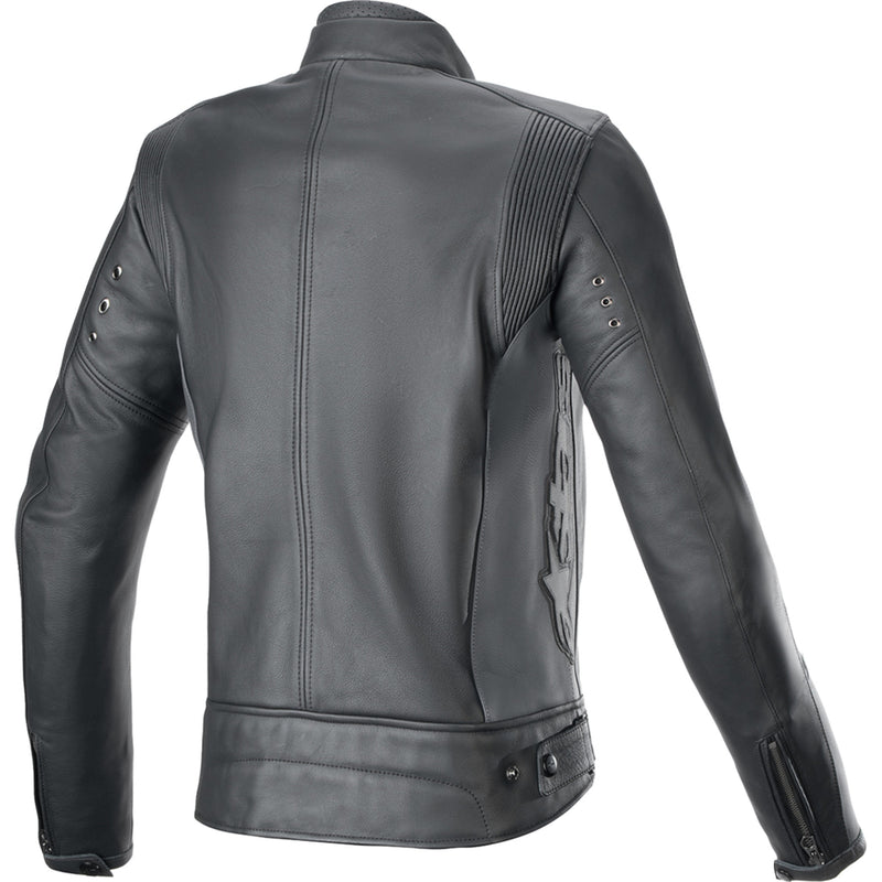 ALPINESTARS Stella Dyno Leather Jacket Black - Tar Gray/Dark Gray