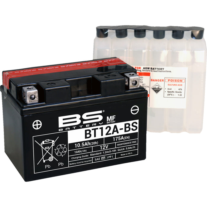 BS BATTERY 2113-0860 300602 Maintenance-Free Battery Battery - BT12A-BS (YT)