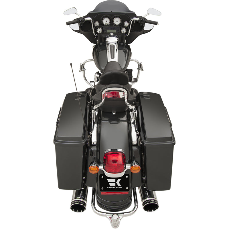 Khrome Werks 2-Into-2 Dominator Exhaust System Chrome FL With 4-1/2" Muffler - 200630 For Harley Touring 2009-2016