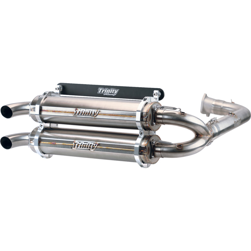 Trinity Racing Dual Canister Exhaust System - TR-4153D-SS Polaris RZR 2016-2021