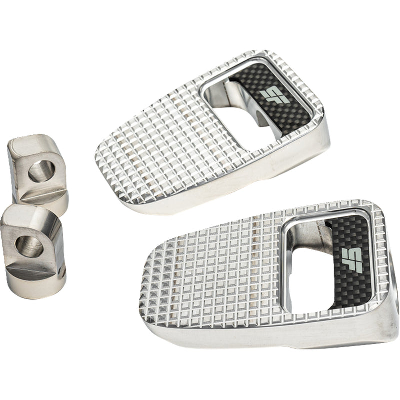 SLYFOX 1620-2530 SF-904-00-2 Footpegs - Silver Polished