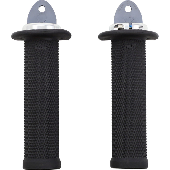 ODI 0630-2878 J33RFB-S Ruffian ATV/PWC Grips Grips - Ruffian - ATV/PWC - Black/Silver