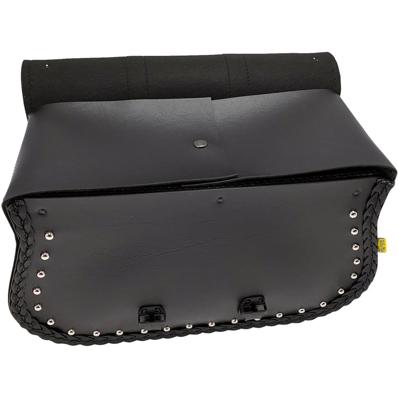 WILLIE & MAX LUGGAGE 3501-0130 58320-00 Warrior Saddlebags Warrior Saddlebag - Black - Studded - Black